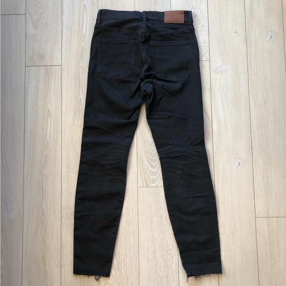 NWT Madewell Women's Black 9”High-Rise Skinny Frayed Jeans SIZE 26S Stretch - Picture 13 of 14